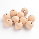 Koraliki do makramy / decoupage, koraliki drewniane surowe, 50szt. 14 mm