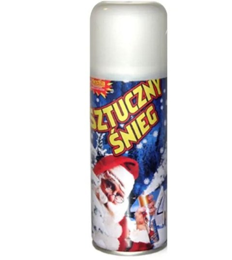 Sztuczny śnieg w sprayu zielony Boże Narodzenie