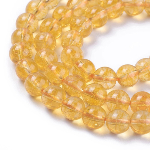 Cytryn, koraliki 6mm, 5szt.