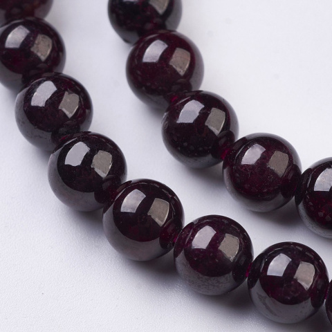 Granat, koraliki 6mm, 5 szt.