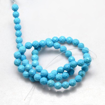 Howlit, koralik 3mm, 5 szt. fasetowy Howlit, koralik 3mm, 5 szt. fasetowy