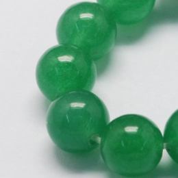 Jadeit, koraliki 10mm, 5 szt., zielony