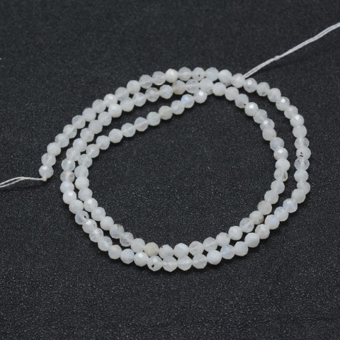 Kamień księżycowy, koralik 3mm, 5 szt. fasetowy Kamień księżycowy, koralik 3mm, 5 szt. fasetowy