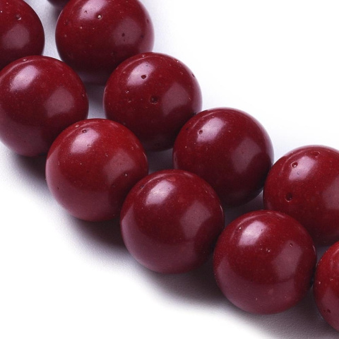 Koral czerwony, koraliki, kula 8mm, 5 szt.