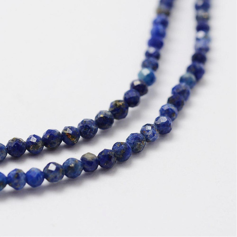 Lapis Lazuli, koralik 2mm, 5 szt. fasetowy Lapis Lazuli, koralik 2mm, 5 szt. fasetowy