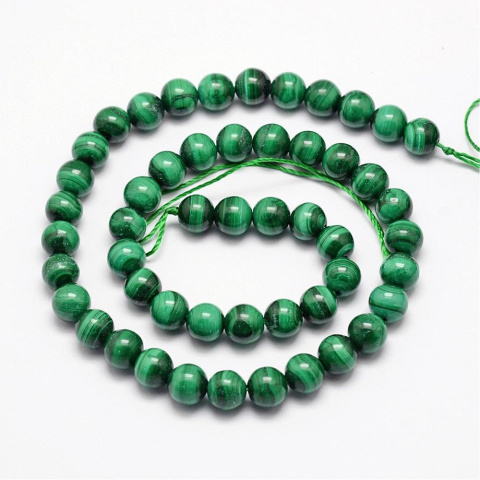 Malachit, koraliki,zielone , kula 8mm, 1 szt. Malachit, koraliki,zielone , kula 8mm, 1 szt.