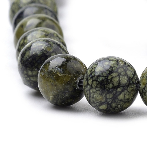Serpentynit, Kula 8mm, 5 szt. Serpentynit, Kula 8mm, 5 szt.