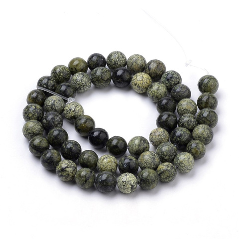 Serpentynit, Kula 8mm, 5 szt. Serpentynit, Kula 8mm, 5 szt.