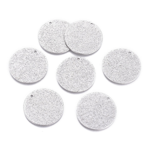 Zawieszka moneta, Stal Chirurgiczna, 25mm, tekstura