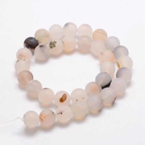 Agat naturalny matowy, Kula 6mm, 5szt. Agat naturalny matowy, Kula 6mm, 5szt.