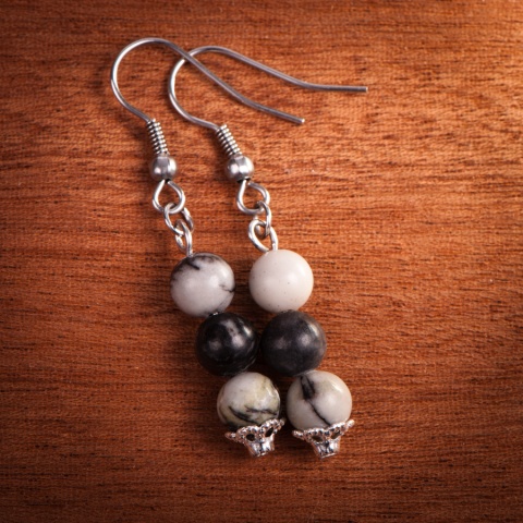 Kolczyki jaspis 46mm handmade