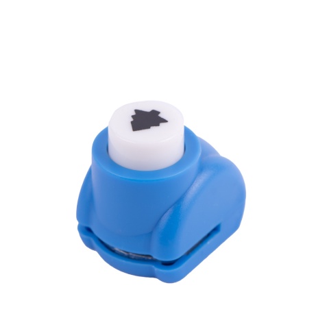 Dziurkacz ozdobny choinka, 8x8mm, kolor niebieski