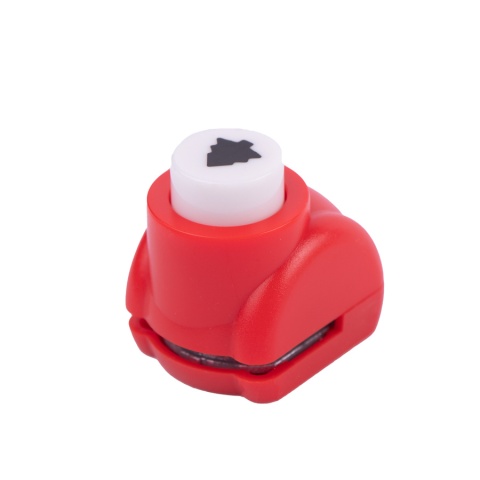 Dziurkacz ozdobny choinka, 8x8mm, kolor czerwony