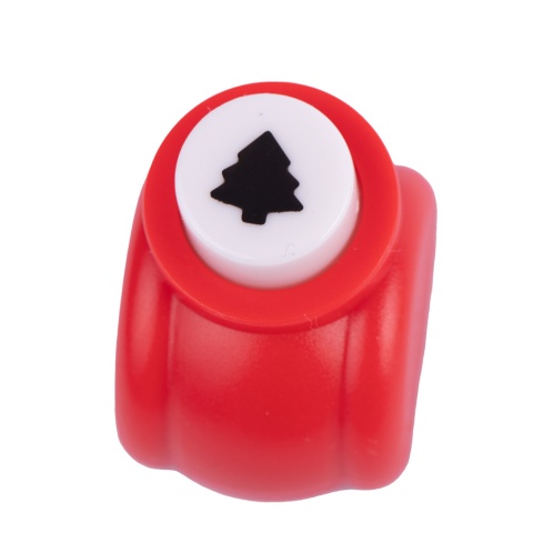 Dziurkacz ozdobny choinka, 8x8mm, kolor czerwony