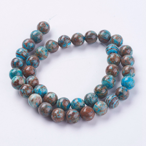 Koraliki Chryzokola, kula 4mm, 99szt., barwione Koraliki Chryzokola, kula 4mm, 99szt., barwione
