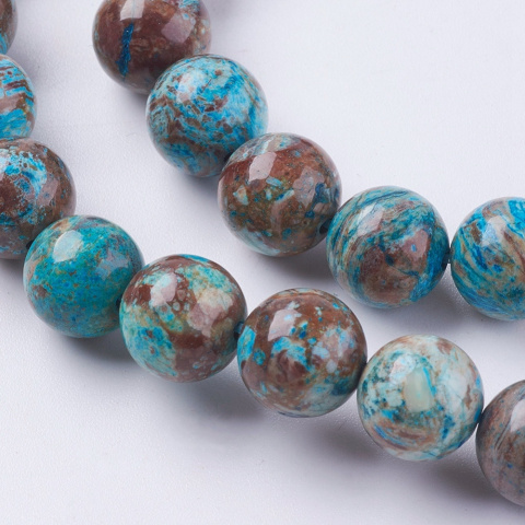 Koraliki Chryzokola, kula 4mm, 99szt., barwione Koraliki Chryzokola, kula 4mm, 99szt., barwione