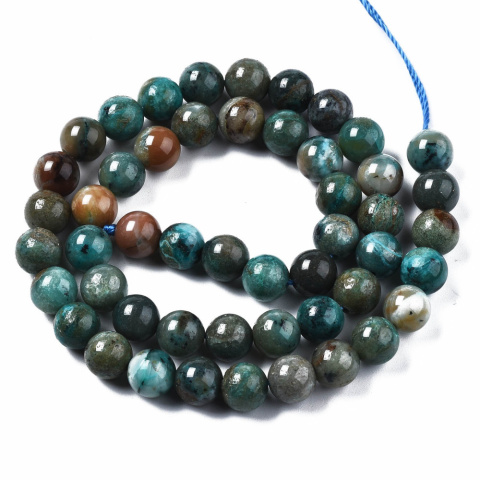 Koraliki Chryzokola, kula 8mm, 5szt. Koraliki Chryzokola, kula 8mm, 5szt.
