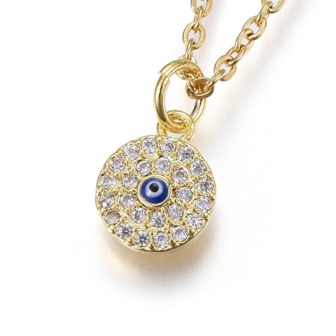 Srebrny naszyjnik z cyrkoniami, stal