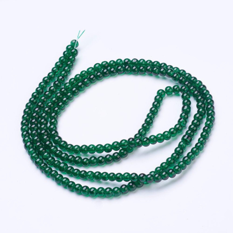 Szklane koraliki crackle, zielony, 4mm, 200 szt. Szklane koraliki crackle, zielony, 4mm, 200 szt.
