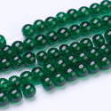 Szklane koraliki crackle, zielony, 4mm, 200 szt.