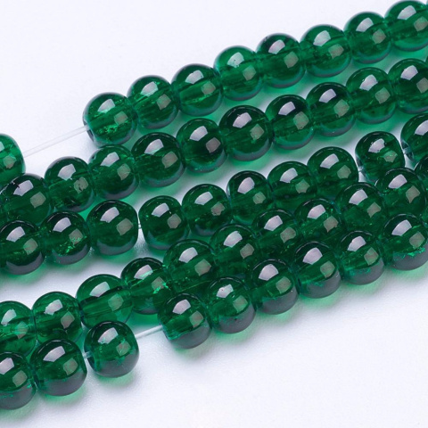 Szklane koraliki crackle, zielony, 4mm, 200 szt. Szklane koraliki crackle, zielony, 4mm, 200 szt.