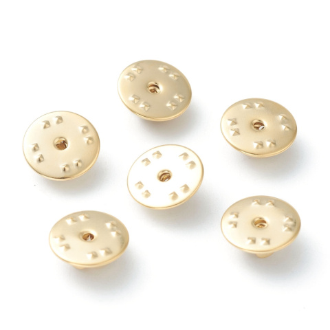 Tylna zapina motylkowa do broszki, Stal, 2szt. złota