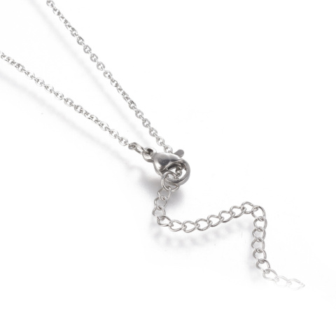 Srebrny naszyjnik serce ze skrzydłami, stal