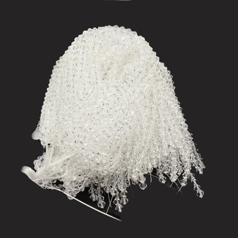 Szklane koraliki kryształki, przezroczysty, 4mm, 93szt.