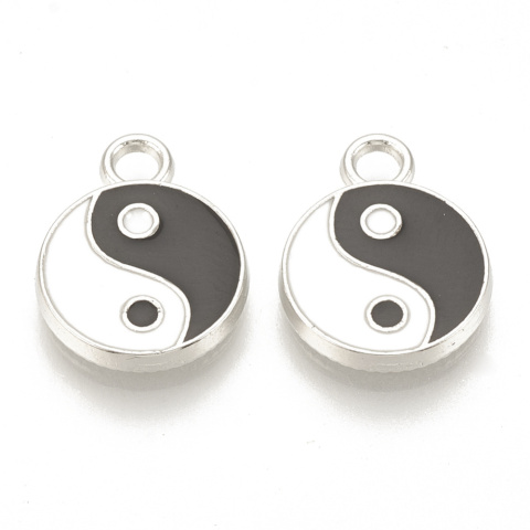 Zawieszka Yin Yang platyna 12mm