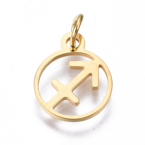 Znaki zodiaku zestaw 12szt Stal chirurgiczna złote Znaki zodiaku zestaw 12szt Stal chirurgiczna złote
