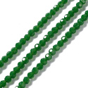 Koraliki szklane,fasetowane, zielone, 4mm, 99 szt