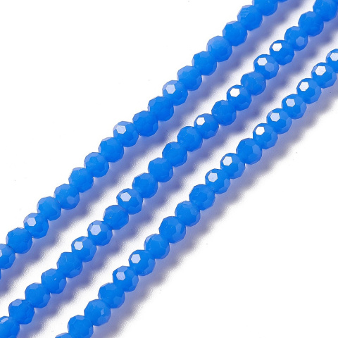 Koraliki szklane,fasetowane, niebieski, 4mm, 99 szt Koraliki szklane,fasetowane, niebieski, 4mm, 99 szt