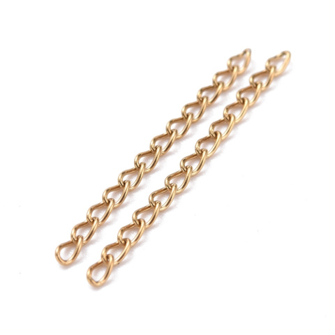 Przedłużka ze stali chirurgicznej, złota, 25mm