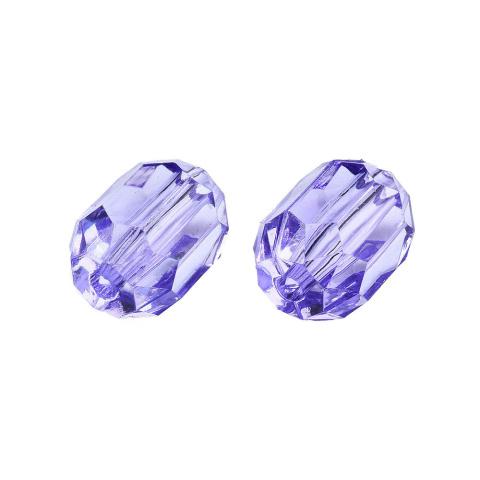 Koraliki akrylowe, owalne, fioletowe,14mm,10szt.