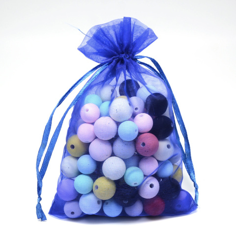 Woreczki z organzy 1 szt. 15x10cm ,królewski niebieski