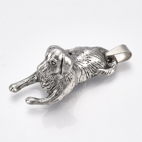 Zawieszka Labrador Retriever, metal, antyczne srebro, 41mm Zawieszka Labrador Retriever, metal, antyczne srebro, 41mm