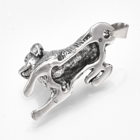 Zawieszka Labrador Retriever, metal, antyczne srebro, 41mm Zawieszka Labrador Retriever, metal, antyczne srebro, 41mm