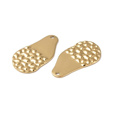 Zawieszka łezka,Stal chirurgiczna, złoty, IP, 30mm