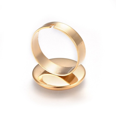 Baza do pierścionka, Stal chirurgiczna, złoty, 17,5mm