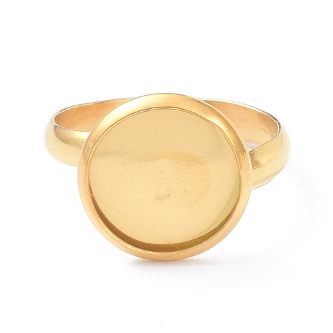 Baza do pierścionka, złoto, Stal chirurgiczna, IP, 18mm