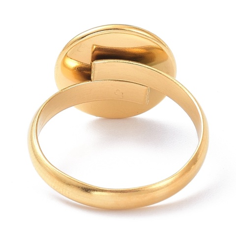 Baza do pierścionka, złoto, Stal chirurgiczna, IP, 18mm