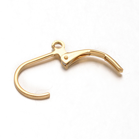 Bigle angielskie, złote, Stal nierdzewna, IP, 16mm, 2szt.