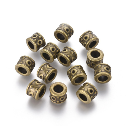Koralik modułowy, przekładka, Kolumna, antyczny brąz, 9mm Koralik modułowy, przekładka, Kolumna, antyczny brąz, 9mm