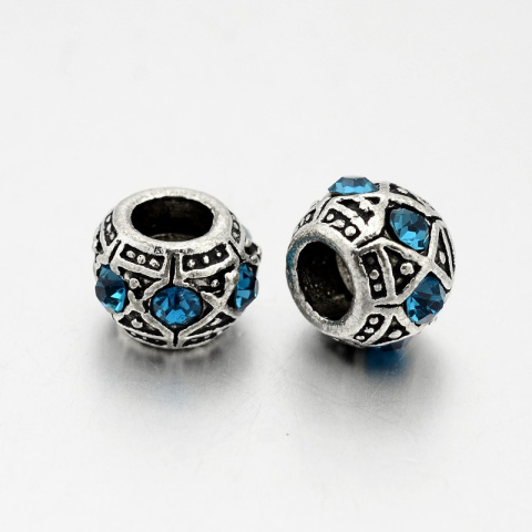 Antyczny Koralik modułowy Rondelle, przekładka, Rhinestone, mieszane, 10mm Antyczny Koralik modułowy Rondelle, przekładka, Rhinestone, mieszane, 10mm