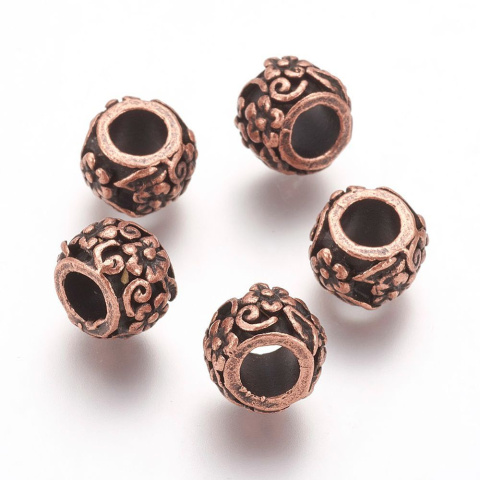 Koralik modułowy, przekładka, Rondelle, czerwona miedź, 10mm Koralik modułowy, przekładka, Rondelle, czerwona miedź, 10mm