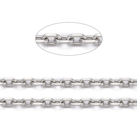 Łańcuch kablowy, Stal Chirurgiczna, lutowane, 2x3x0,5mm, (1m) Łańcuch kablowy, Stal Chirurgiczna, lutowane, 2x3x0,5mm, (1m)