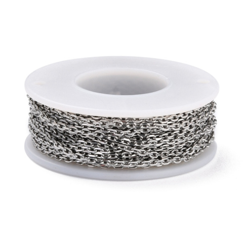 Łańcuch kablowy, Stal Chirurgiczna, lutowane, 2x3x0,5mm, (1m) Łańcuch kablowy, Stal Chirurgiczna, lutowane, 2x3x0,5mm, (1m)