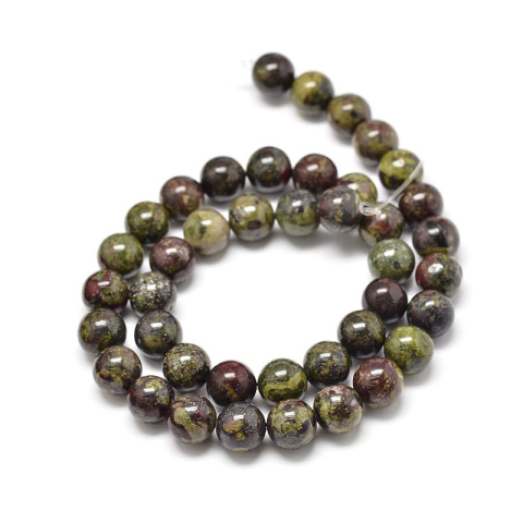 Krwawnik naturalny, okrągłe, zielono-czerwony, 6mm, sznur(62szt.) Krwawnik naturalny, okrągłe, zielono-czerwony, 6mm, sznur(62szt.)
