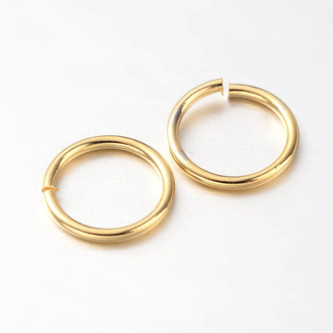 Ogniwa, mosiądz, złoto, platerowane, 8mm, 10szt.