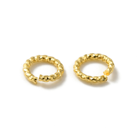 Ogniwa, mosiądz, powlekane złotem, 6mm, 10szt.